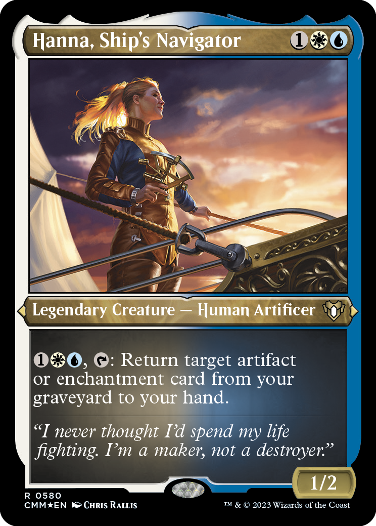 Hanna, Ship's Navigator (Foil Etched) [Commander Masters] | Exor Games Truro