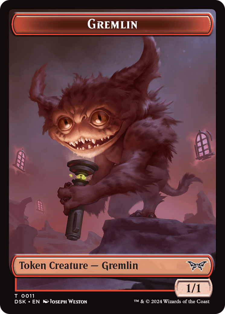 Gremlin Token [Duskmourn: House of Horror Tokens] | Exor Games Truro