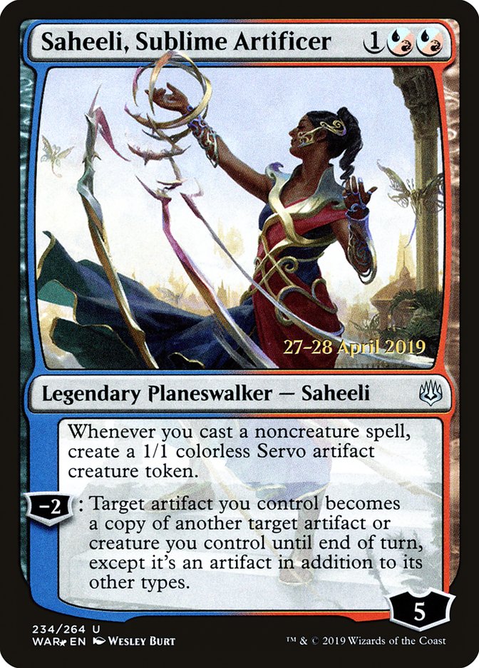 Saheeli, Sublime Artificer [War of the Spark Prerelease Promos] | Exor Games Truro