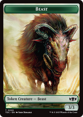 Beast // Treasure Double-Sided Token [Tarkir: Dragonstorm Commander Tokens] | Exor Games Truro