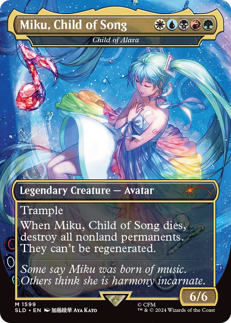 Miku, Child of Song - Child of Alara (Rainbow Foil) [Secret Lair Drop Series] | Exor Games Truro