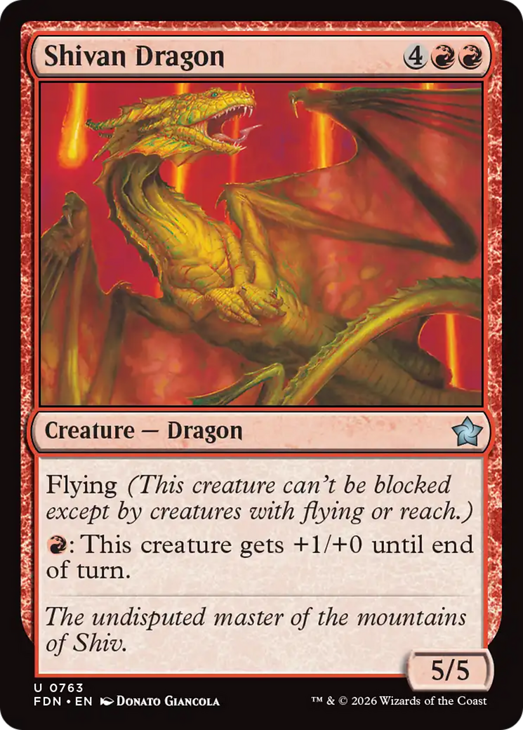Shivan Dragon (0763) [Foundations] | Exor Games Truro