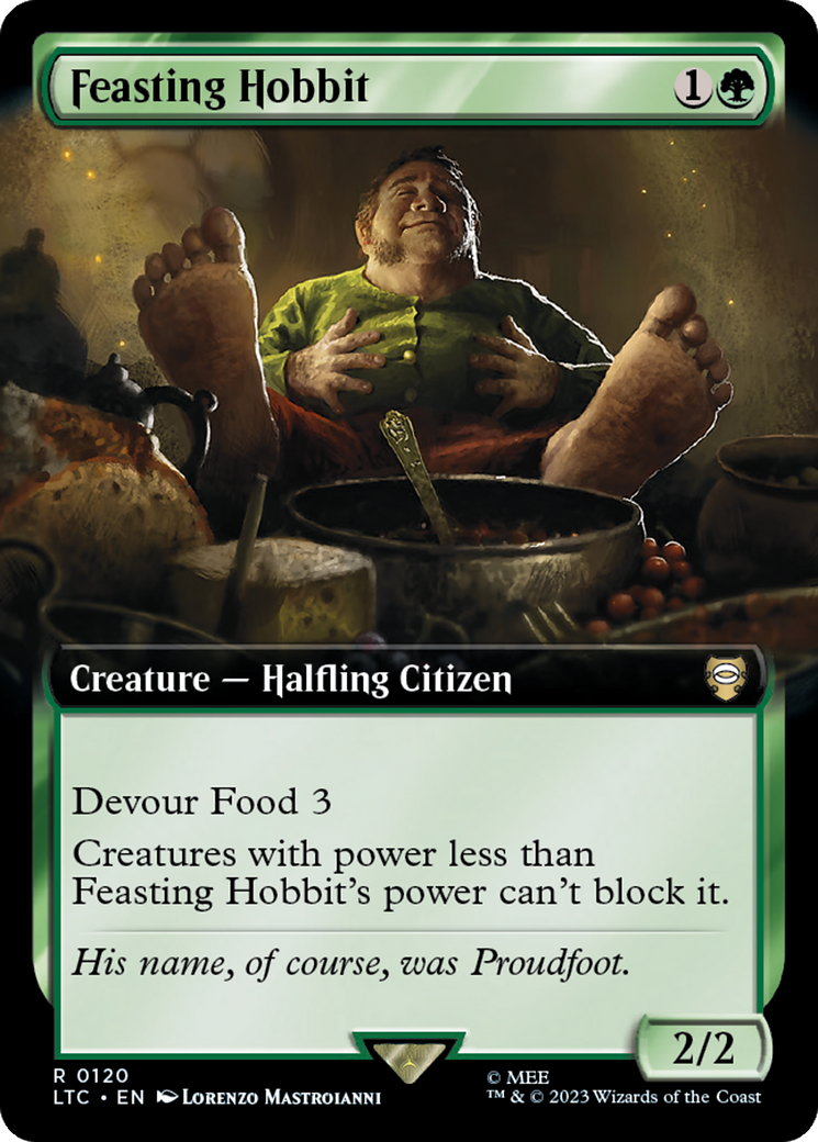 Feasting Hobbit (Extended Art) [The Lord of the Rings: Tales of Middle-Earth Commander] | Exor Games Truro