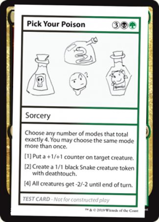 Pick Your Poison (2021 Edition) [Mystery Booster Playtest Cards] | Exor Games Truro