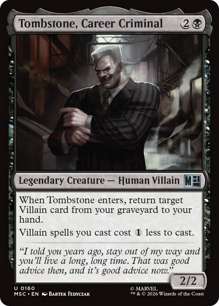 Tombstone, Career Criminal (0160) (Surge Foil) [Marvel Super Heroes Commander] | Exor Games Truro