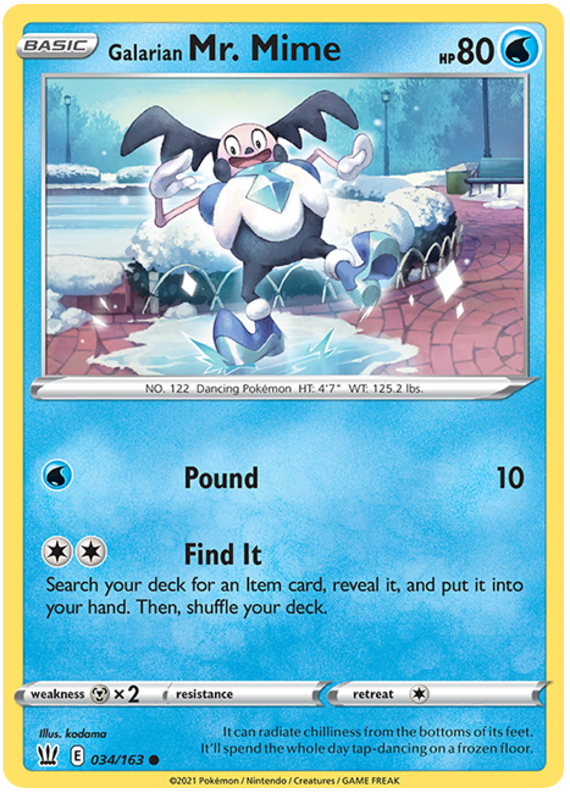 Galarian Mr. Mime (034/163) [Sword & Shield: Battle Styles] | Exor Games Truro