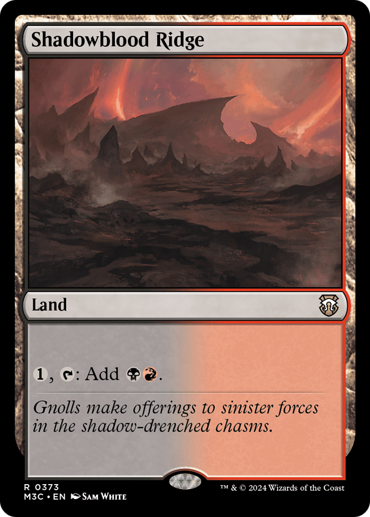 Shadowblood Ridge (Ripple Foil) [Modern Horizons 3 Commander] | Exor Games Truro