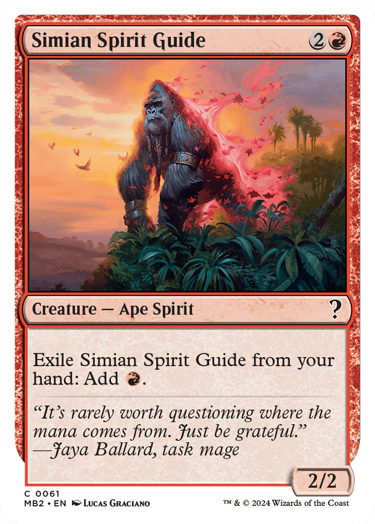 Simian Spirit Guide (White Border) [Mystery Booster 2] | Exor Games Truro