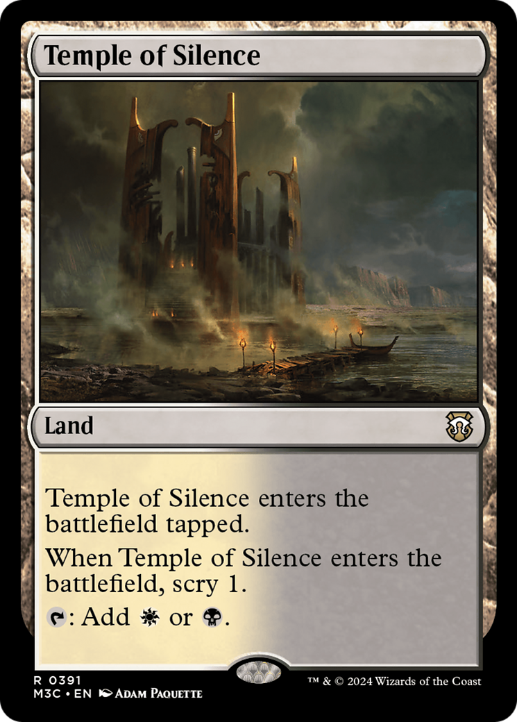 Temple of Silence (Ripple Foil) [Modern Horizons 3 Commander] | Exor Games Truro