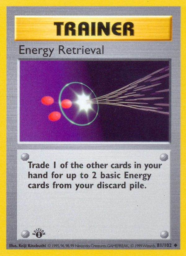 Energy Retrieval (81/102) (Shadowless) [Base Set 1st Edition] | Exor Games Truro