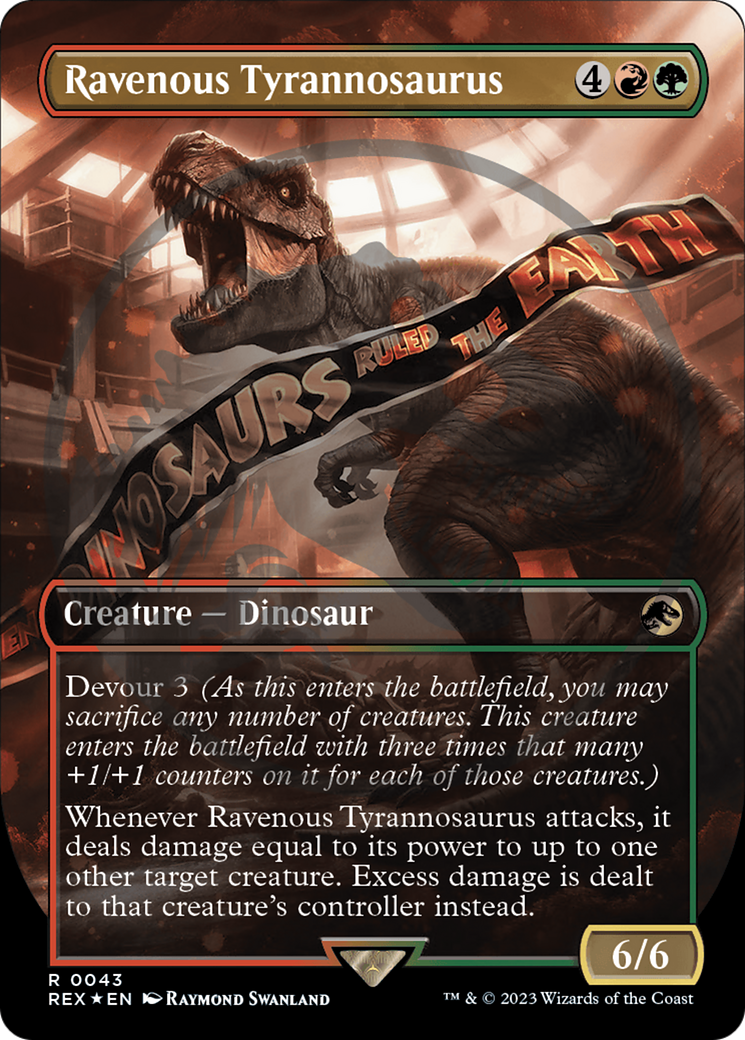 Ravenous Tyrannosaurus (Emblem) (Borderless) [Jurassic World Collection Tokens] | Exor Games Truro