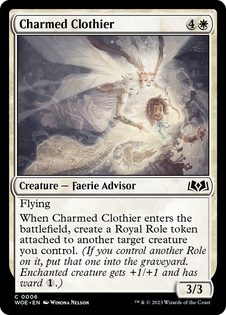 Charmed Clothier [Wilds of Eldraine] | Exor Games Truro