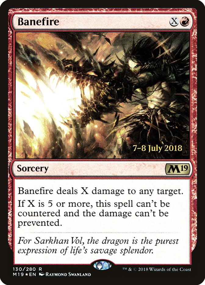 Banefire [Core Set 2019 Prerelease Promos] | Exor Games Truro