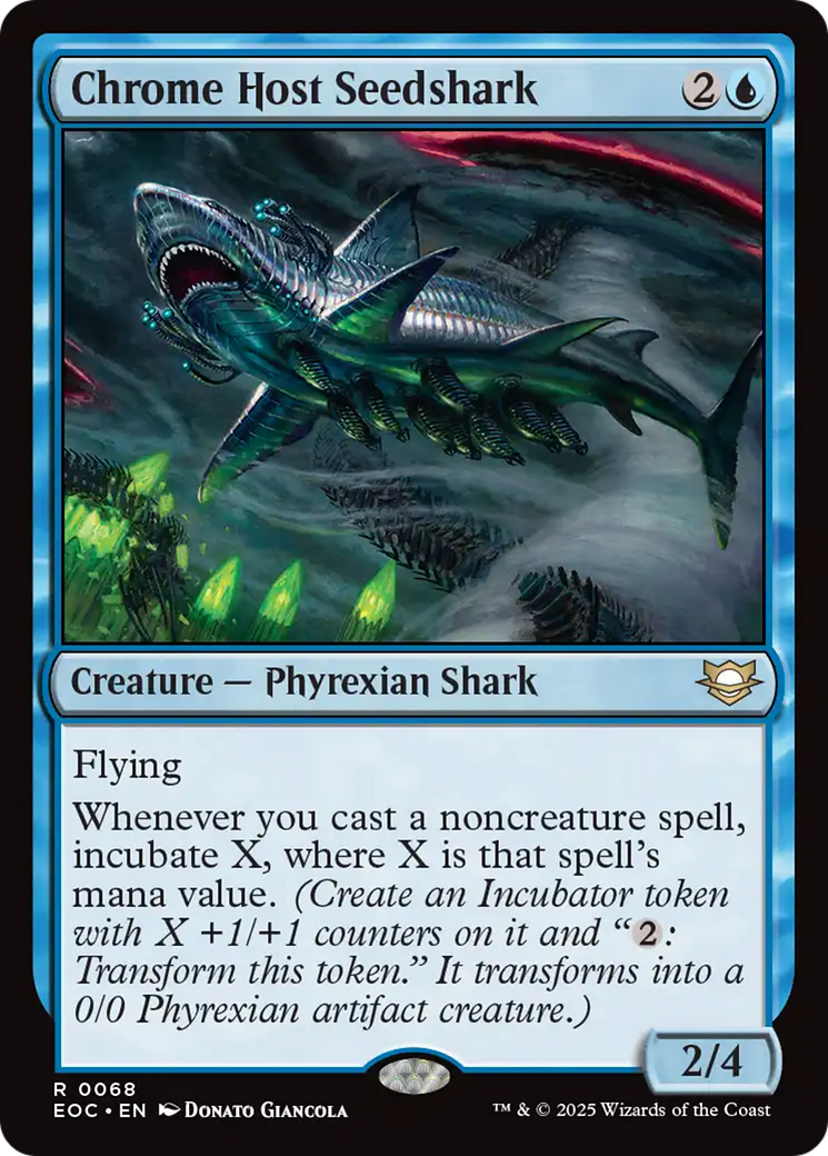 Chrome Host Seedshark [Edge of Eternities Commander] | Exor Games Truro