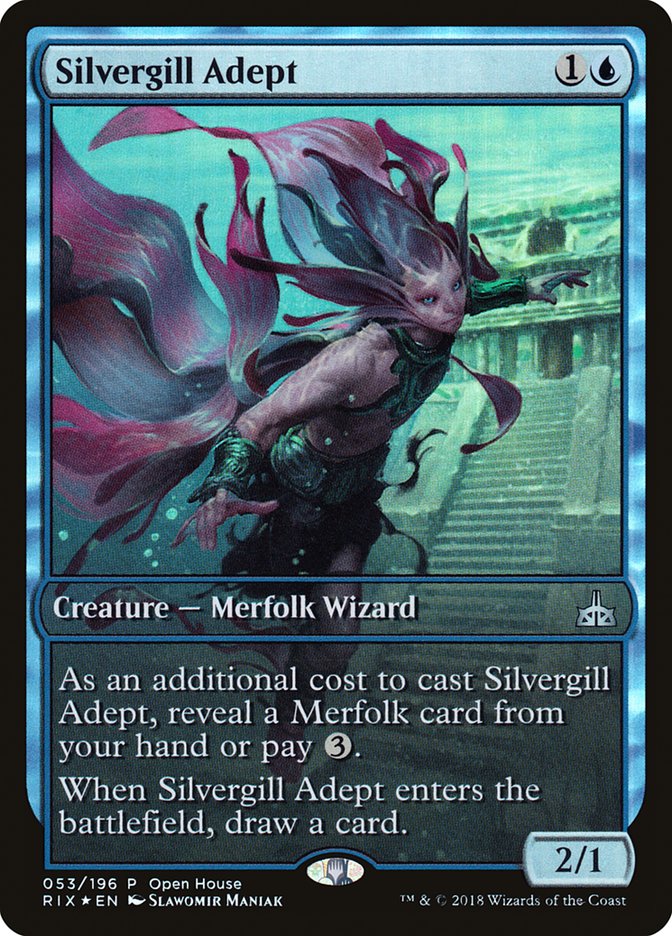 Silvergill Adept (Open House) (Extended Art) [Rivals of Ixalan Promos] | Exor Games Truro