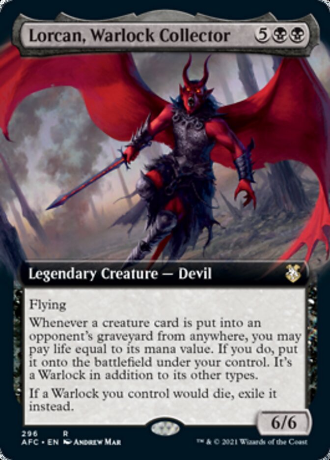 Lorcan, Warlock Collector (Extended Art) [Dungeons & Dragons: Adventures in the Forgotten Realms Commander] | Exor Games Truro