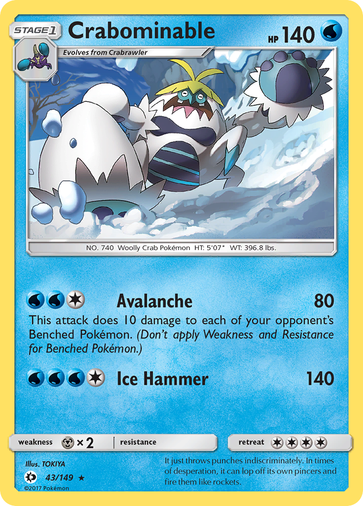 Crabominable (43/149) [Sun & Moon: Base Set] | Exor Games Truro