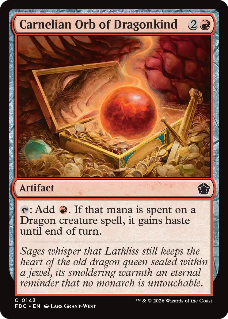 Carnelian Orb of Dragonkind [Foundations Commander] | Exor Games Truro