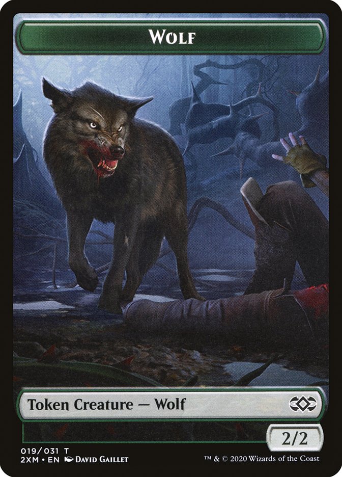 Copy // Wolf Double-Sided Token [Double Masters Tokens] | Exor Games Truro