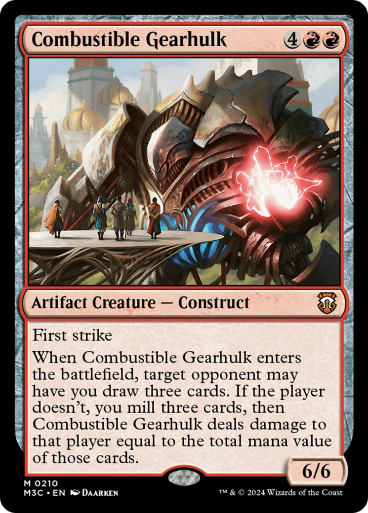 Combustible Gearhulk (Ripple Foil) [Modern Horizons 3 Commander] | Exor Games Truro