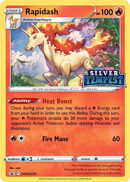 Rapidash (SWSH270) (Prerelease) [Sword & Shield: Black Star Promos] | Exor Games Truro