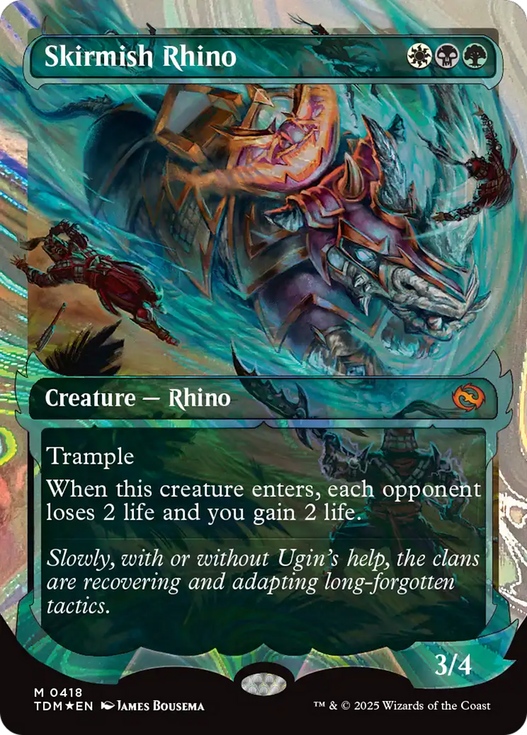 Skirmish Rhino (0418) (Showcase) (Halo Foil) [Tarkir: Dragonstorm] | Exor Games Truro