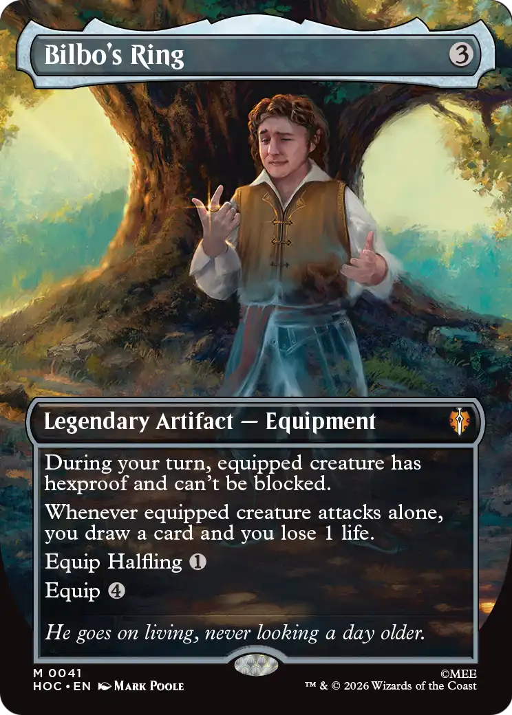 Bilbo's Ring (Borderless) (Surge Foil) [The Hobbit: Eternal-Legal] | Exor Games Truro