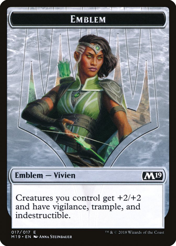 Vivien Reid Emblem [Core Set 2019 Tokens] | Exor Games Truro