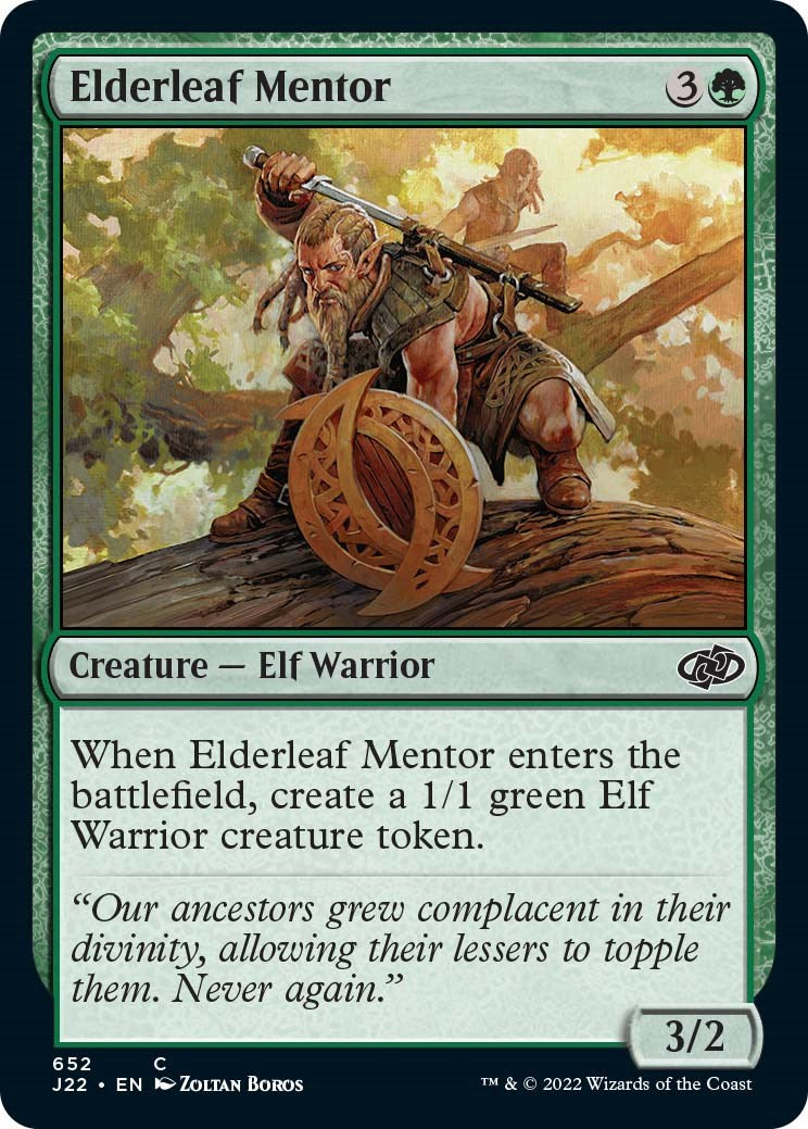 Elderleaf Mentor [Jumpstart 2022] | Exor Games Truro