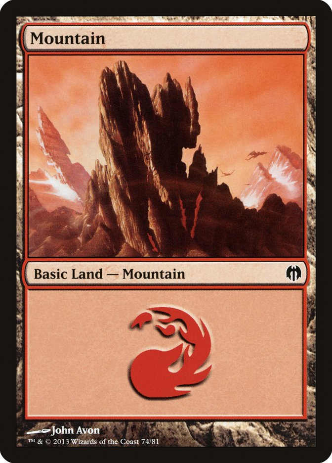 Mountain (74) [Duel Decks: Heroes vs. Monsters] | Exor Games Truro