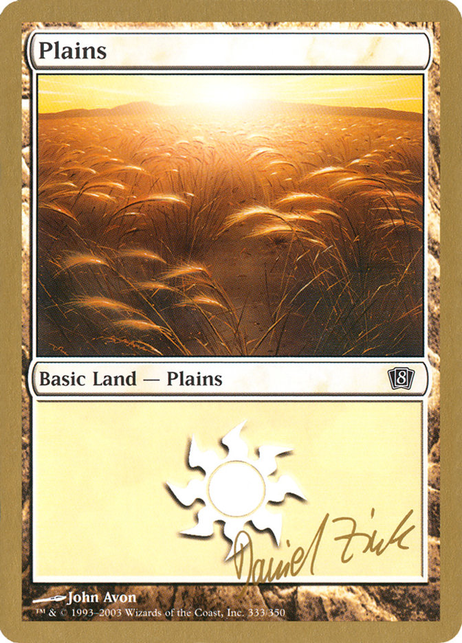 Plains (dz333) (Daniel Zink) [World Championship Decks 2003] | Exor Games Truro