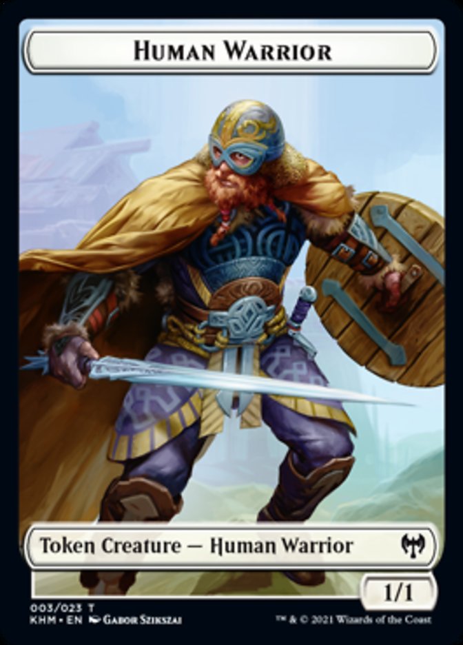 Human Warrior Token [Kaldheim Tokens] | Exor Games Truro