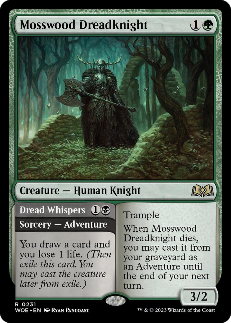 Mosswood Dreadknight // Dread Whispers [Wilds of Eldraine] | Exor Games Truro