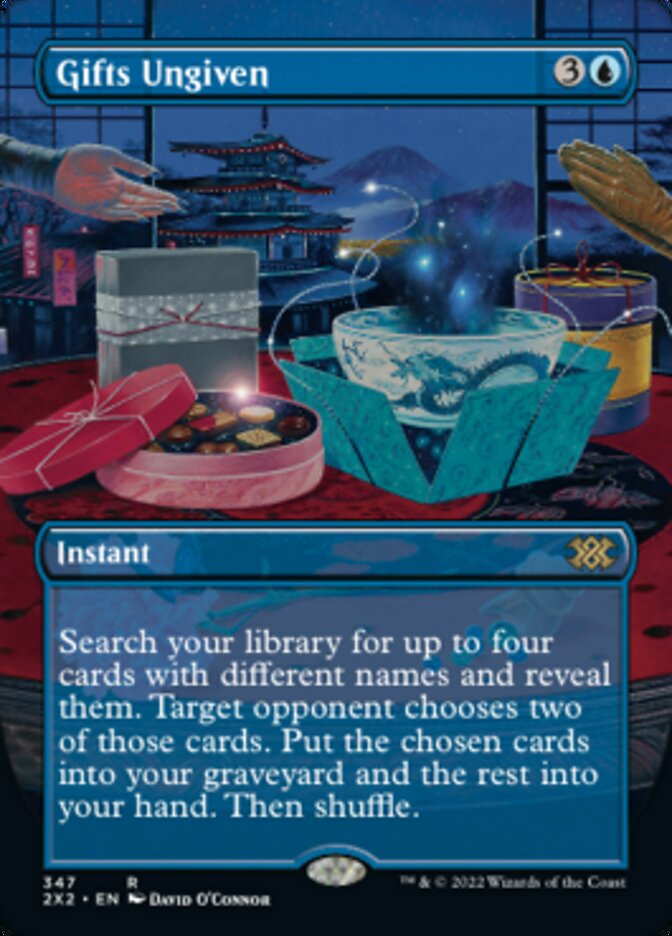 Gifts Ungiven (Borderless Alternate Art) [Double Masters 2022] | Exor Games Truro