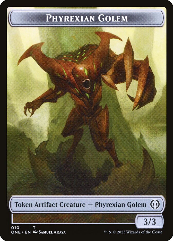 Phyrexian Goblin // Phyrexian Golem Double-Sided Token [Phyrexia: All Will Be One Tokens] | Exor Games Truro