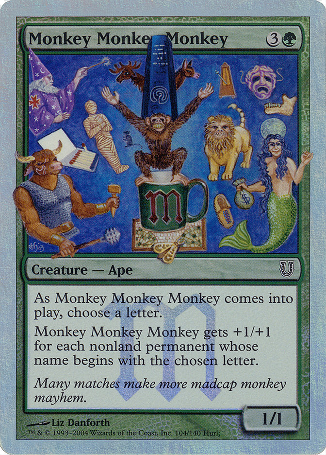 Monkey Monkey Monkey (Alternate Foil) [Unhinged] | Exor Games Truro