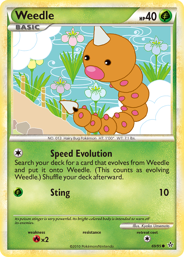 Weedle (69/95) [HeartGold & SoulSilver: Unleashed] | Exor Games Truro