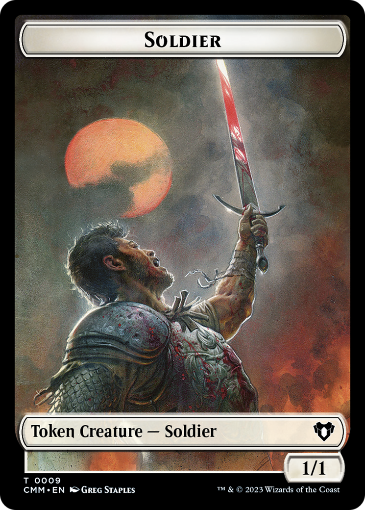 Soldier Token [Commander Masters Tokens] | Exor Games Truro