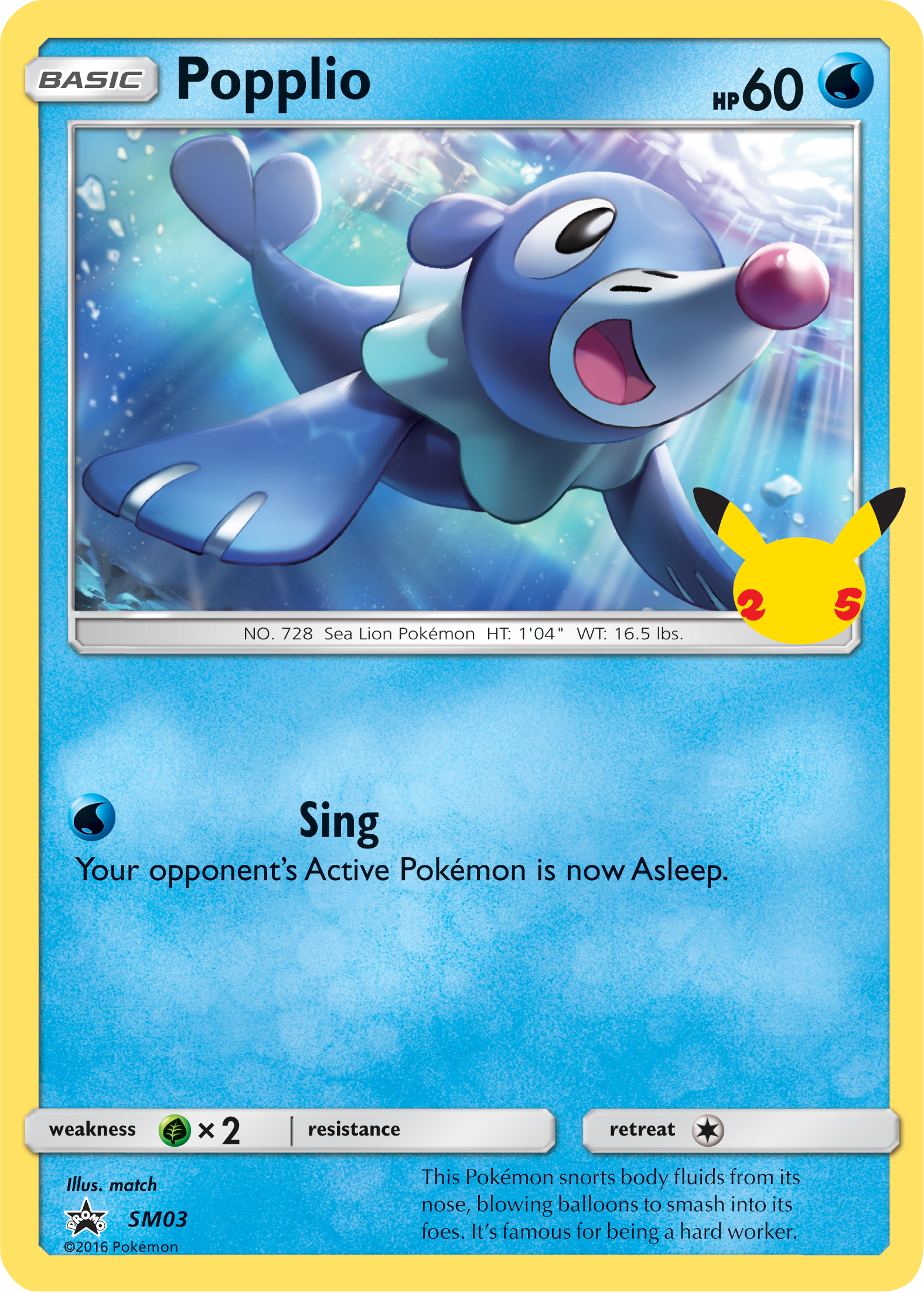 Popplio (SM03) (Jumbo Card) [First Partner Pack] | Exor Games Truro