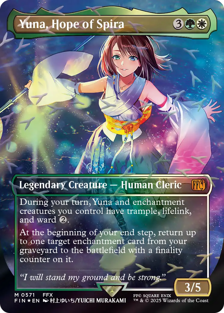 Yuna, Hope of Spira (Borderless) (Chocobo Track Foil) [FINAL FANTASY] | Exor Games Truro