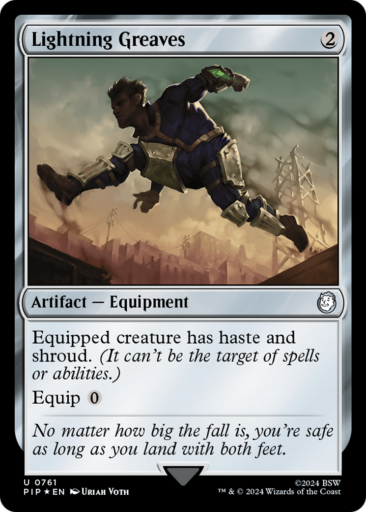 Lightning Greaves (Surge Foil) [Fallout] | Exor Games Truro