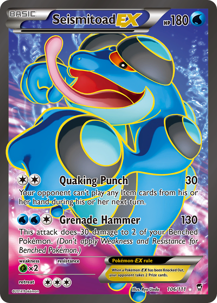 Seismitoad EX (106/111) [XY: Furious Fists] | Exor Games Truro