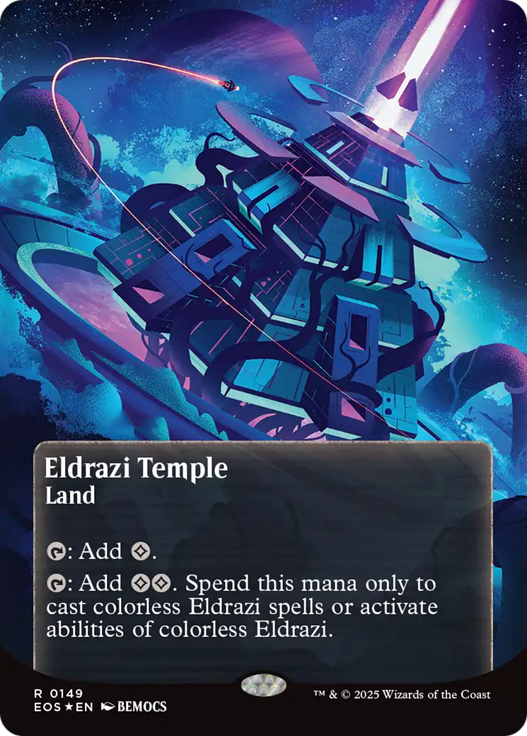 Eldrazi Temple (0149) (Borderless) (Galaxy Foil) [Edge of Eternities: Stellar Sights] | Exor Games Truro