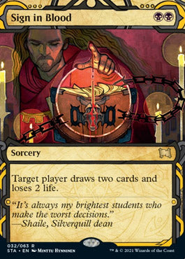 Sign in Blood (Foil Etched) [Strixhaven: School of Mages Mystical Archive] | Exor Games Truro