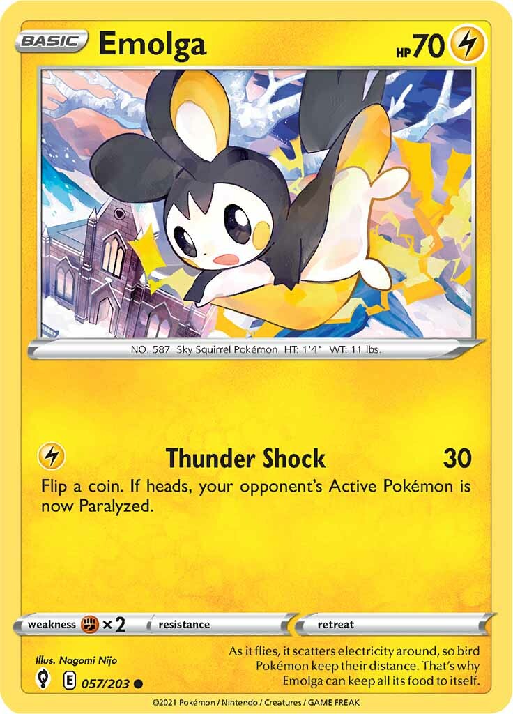 Emolga (057/203) [Sword & Shield: Evolving Skies] | Exor Games Truro