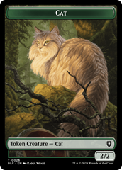 Elemental // Cat Double-Sided Token [Bloomburrow Commander Tokens] | Exor Games Truro