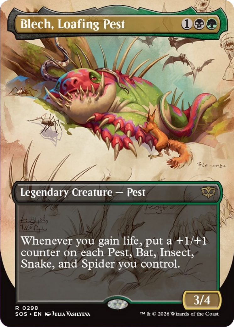 Blech, Loafing Pest (Borderless) [Secrets of Strixhaven] | Exor Games Truro