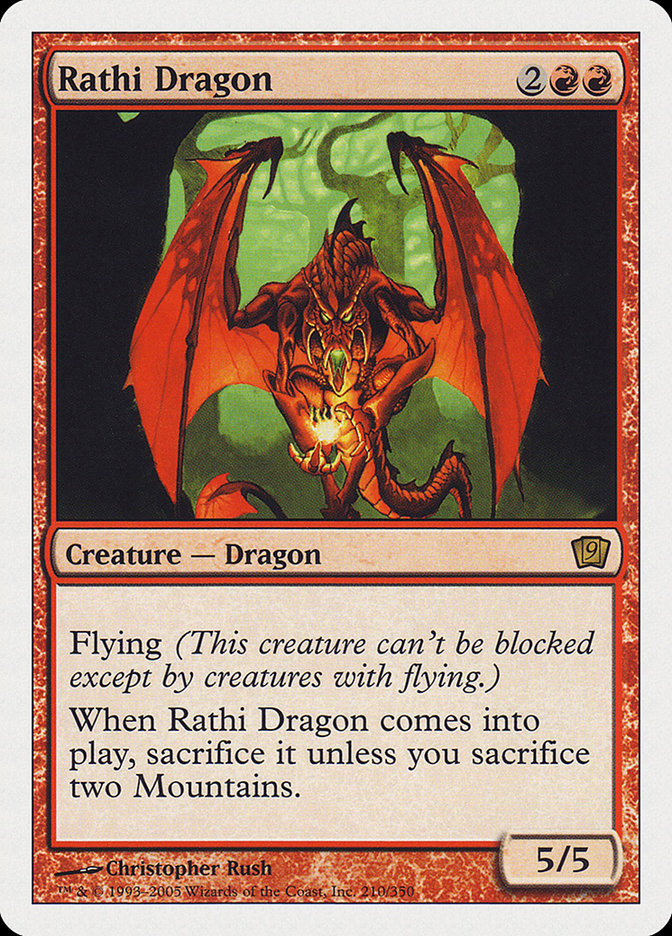 Rathi Dragon (9th Edition) [Oversize Cards] | Exor Games Truro