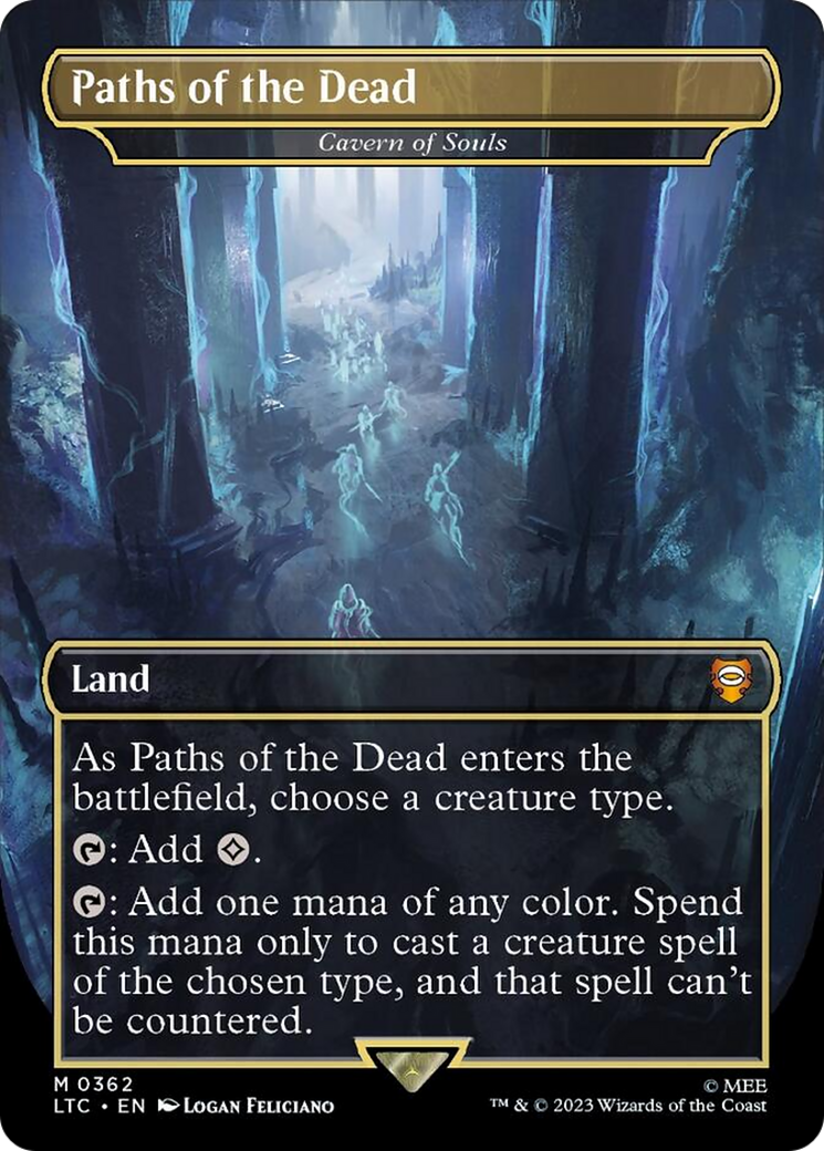 Paths of the Dead - Cavern of Souls (Borderless) (Surge Foil Realms and Relics) [The Lord of the Rings: Tales of Middle-Earth Commander] | Exor Games Truro