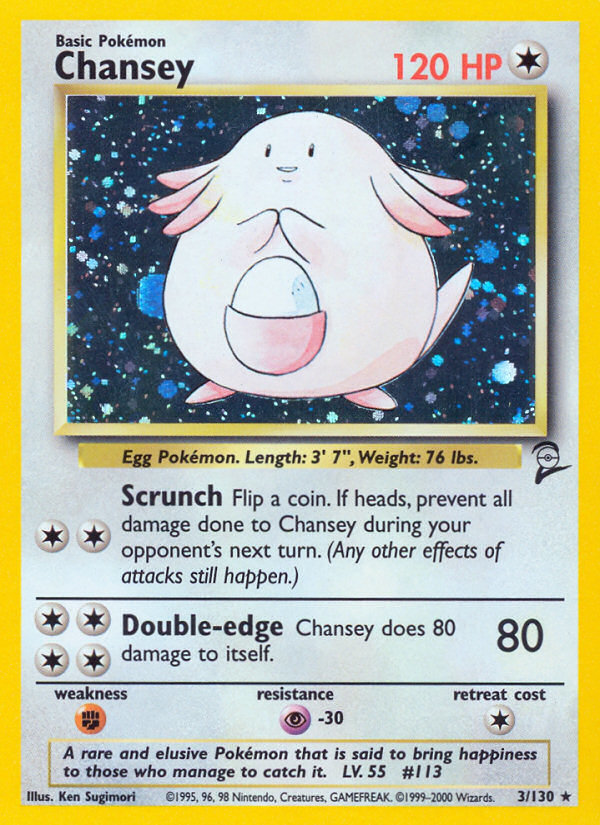 Chansey (3/130) [Base Set 2] | Exor Games Truro